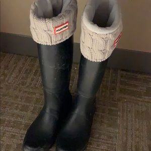 Gently used Hunter Rain boots